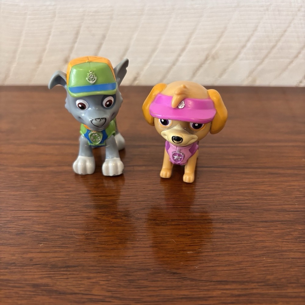 Paw Patrol Figures Toys Lot Of 2 Skye And Rocky